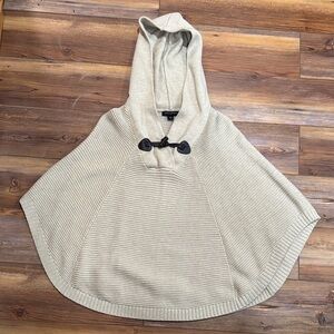 Banana Republic Hooded Toggle Poncho - Cream